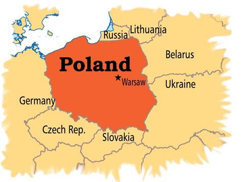capital city of poland on map